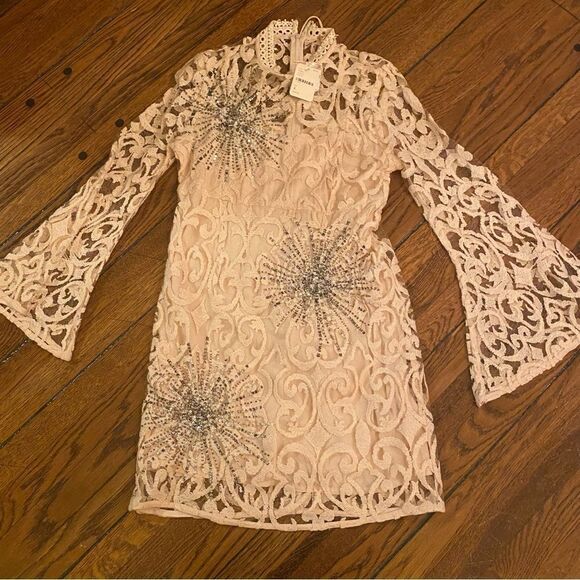 Free People North Star Sequined Mini Dress Size: 4 NWT - Picture 6 of 8